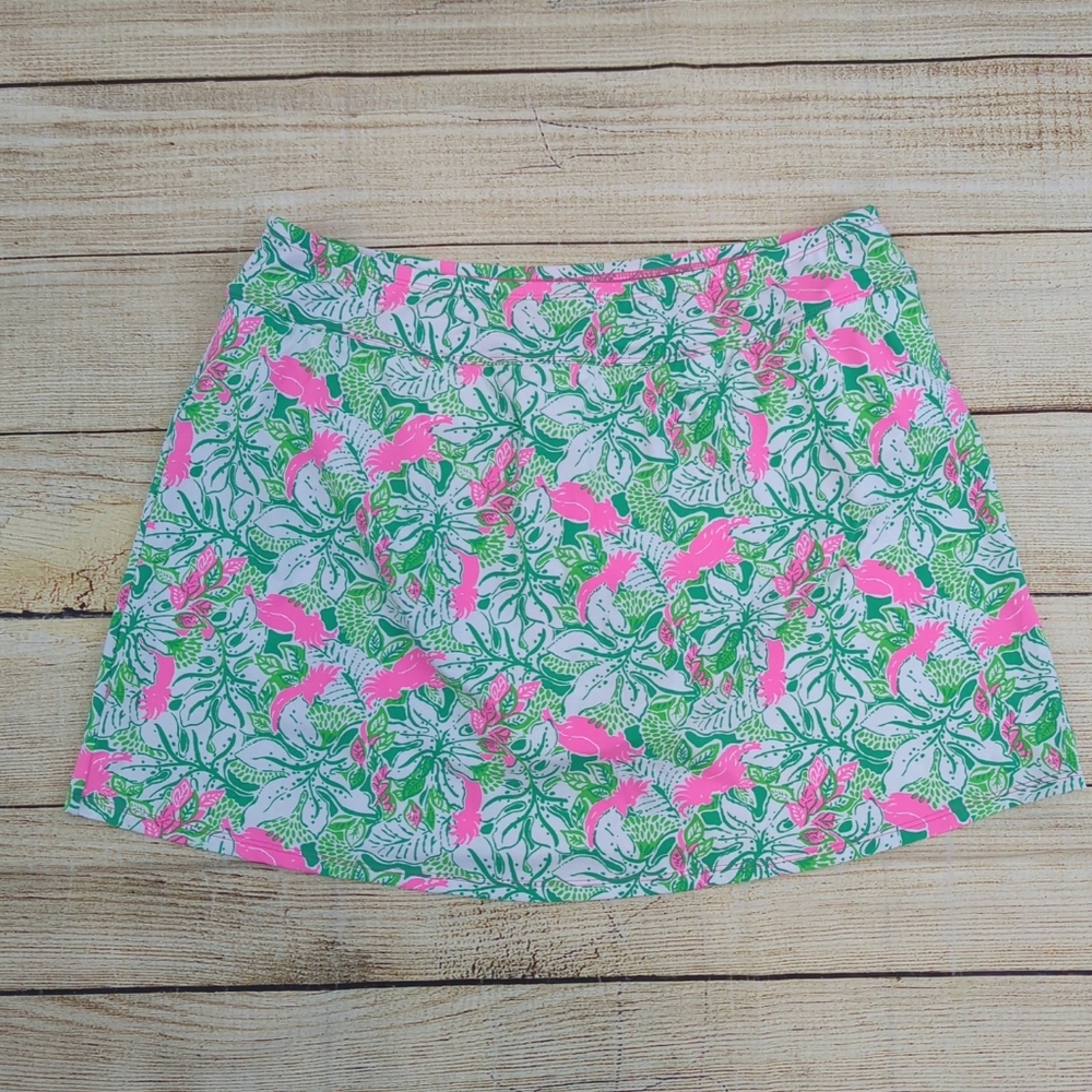 Lilly Pulitzer Kellyann Skirted Swim Bottom Botanical Green Just Wing It  12 - Picture 8 of 9